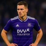 Thorgan Hazard in actie voor RSC Anderlecht tijdens een wedstrijd