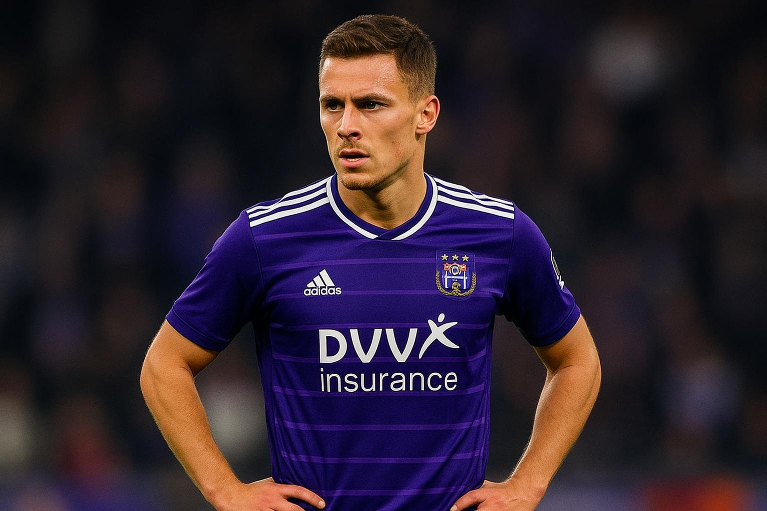 Thorgan Hazard in actie voor RSC Anderlecht tijdens een wedstrijd