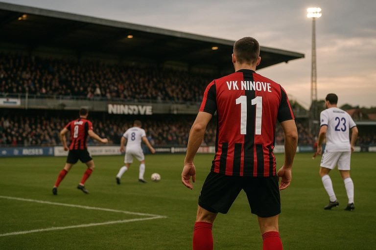 Bekerwedstrijd tussen VK Ninove en RSC Anderlecht in vol stadion