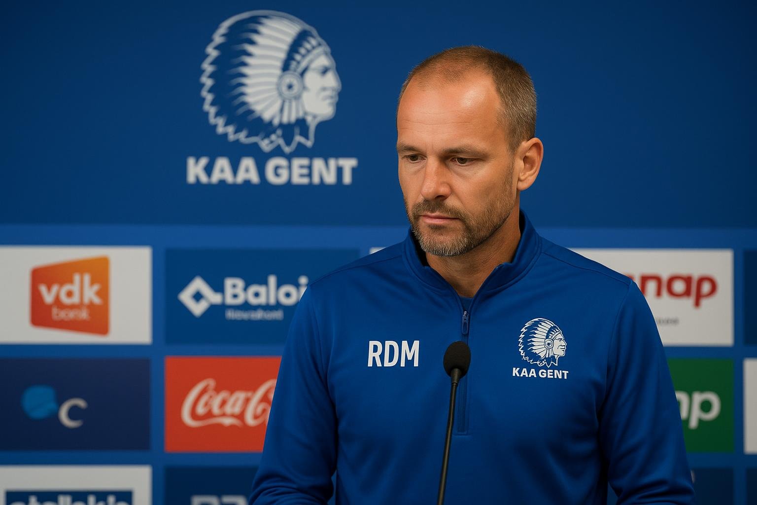 Rik De Mil voorgesteld als nieuwe trainer van KAA Gent tijdens persmoment