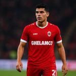 Mauricio Benitez in actie voor Royal Antwerp FC tijdens een wedstrijd