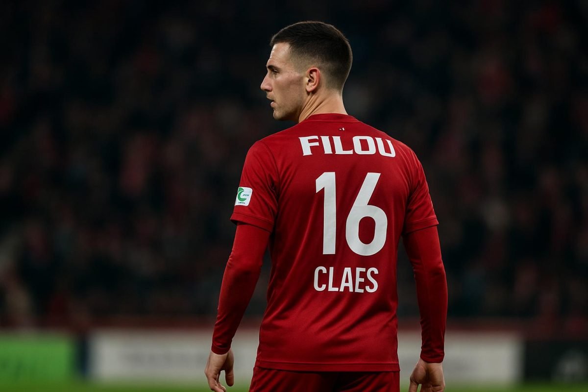 Thomas Claes in actie voor Zulte Waregem tijdens een competitiewedstrijd
