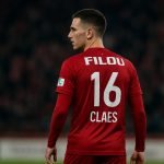 Thomas Claes in actie voor Zulte Waregem tijdens een competitiewedstrijd