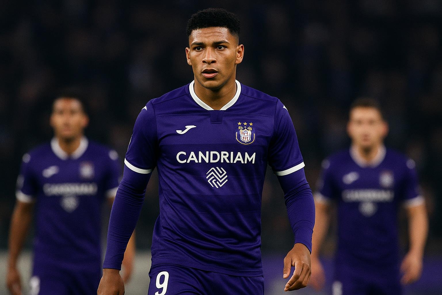 Nilson Angulo in actie voor RSC Anderlecht tijdens een wedstrijd