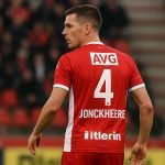 Michiel Jonckheere in actie voor KV Kortrijk tijdens een wedstrijd