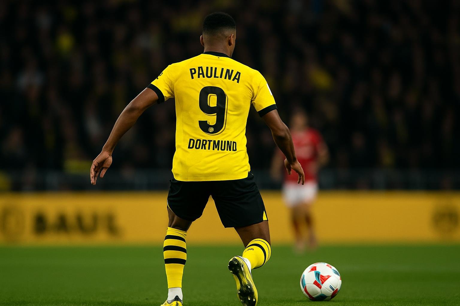 Jordi Paulina in actie voor Borussia Dortmund II tijdens een wedstrijd