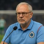 Voorzitter Bart Verhaeghe van Club Brugge tijdens een persmoment
