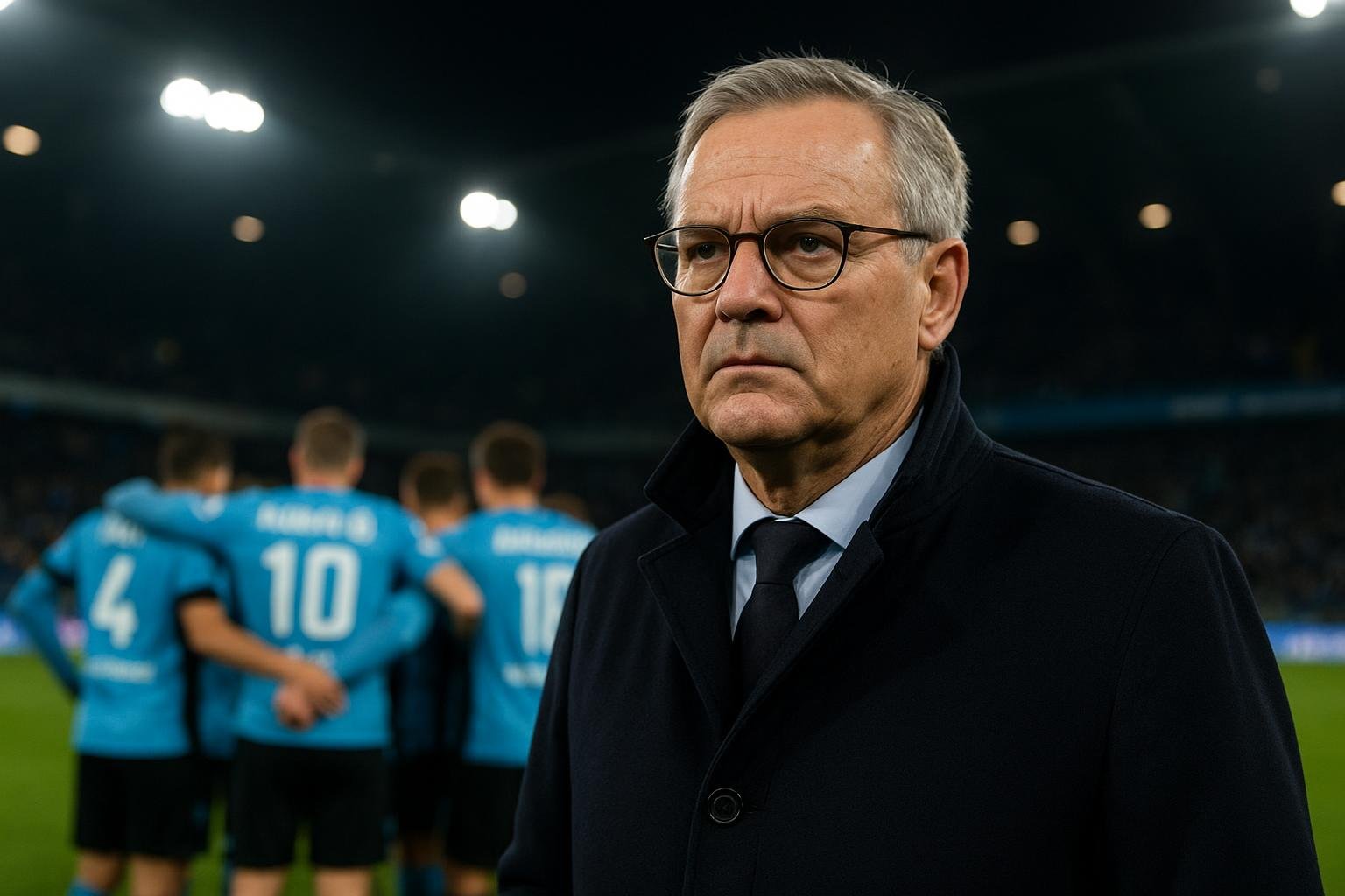 Bart Verhaeghe op de tribune bij een wedstrijd van Club Brugge