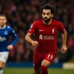 Mohamed Salah in actie voor Liverpool FC tijdens een wedstrijd