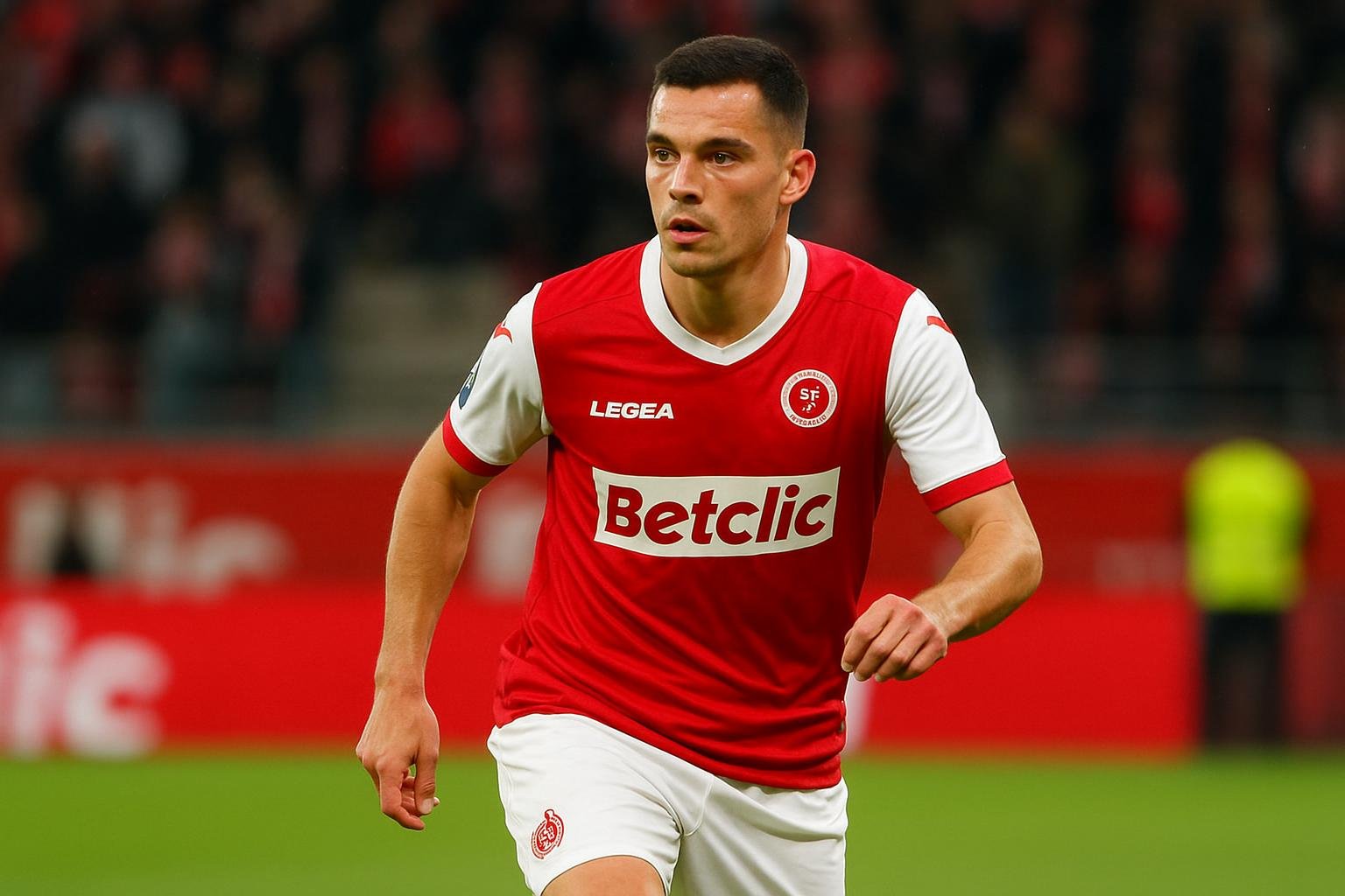 Theo Leoni in actie na zijn transfer van Anderlecht naar Stade Reims