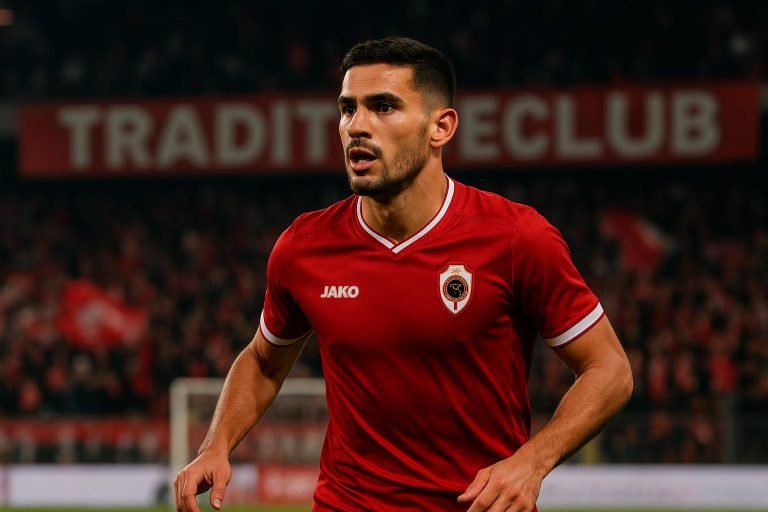 Gaston Avila in het shirt van Antwerp FC tijdens een wedstrijd