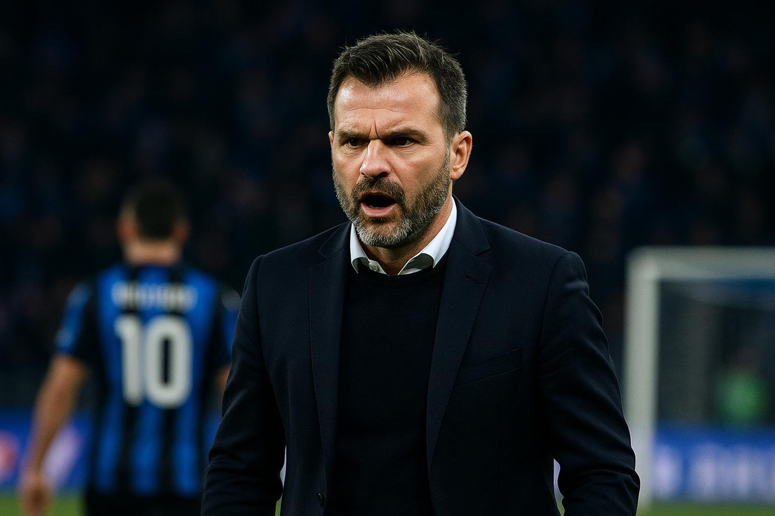 Ivan Leko vuurt spelers van Club Brugge aan langs de zijlijn
