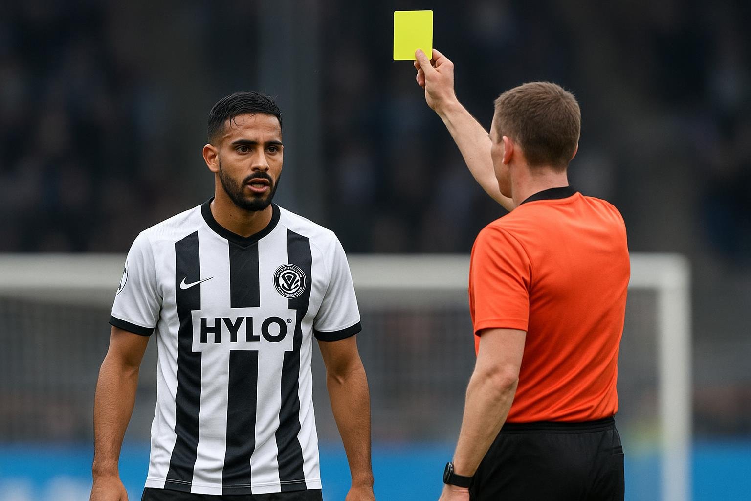 Younes Ebnoutalib in actie voor SV Elversberg tijdens een wedstrijd