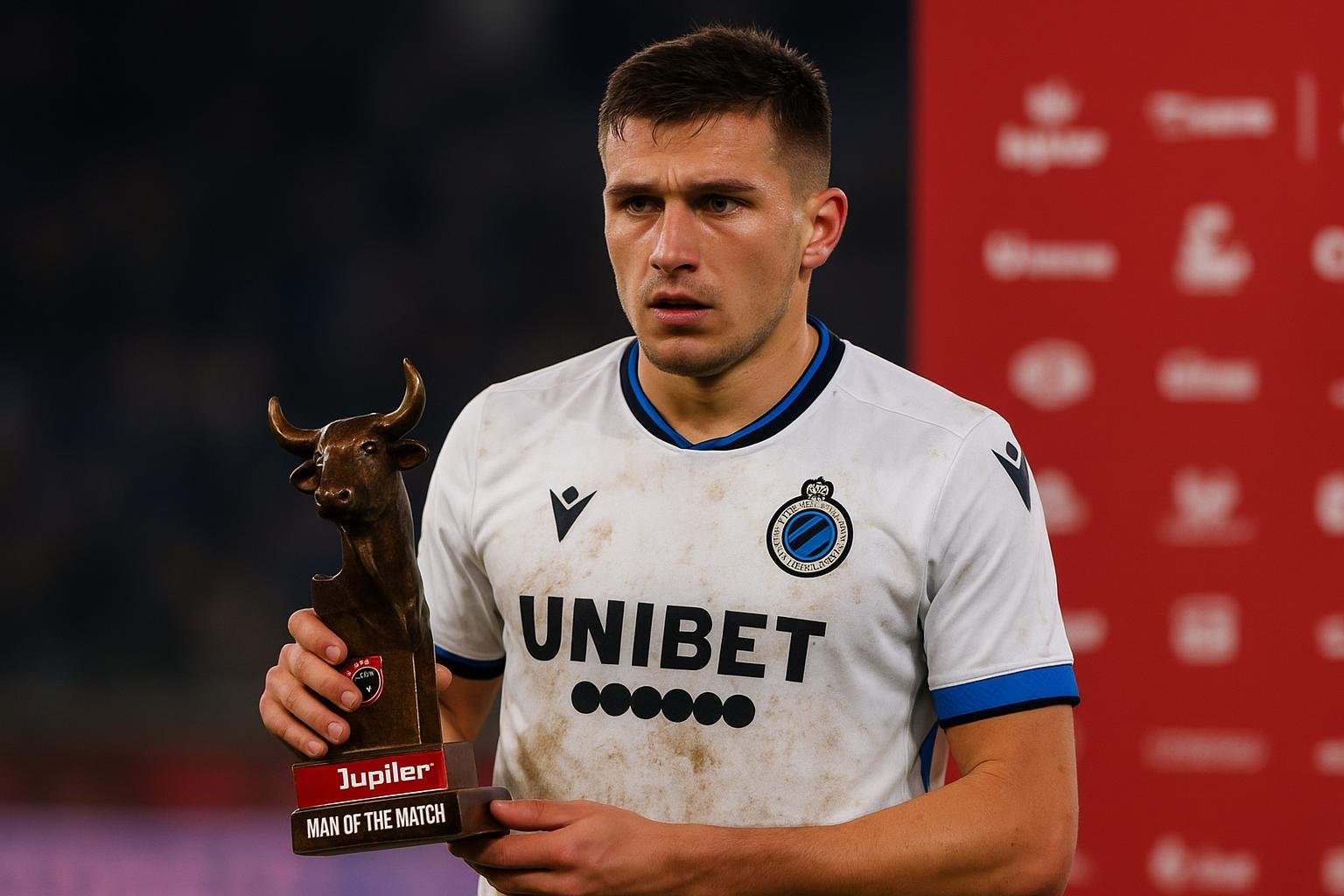 Christos Tzolis in actie voor Club Brugge tijdens een wedstrijd