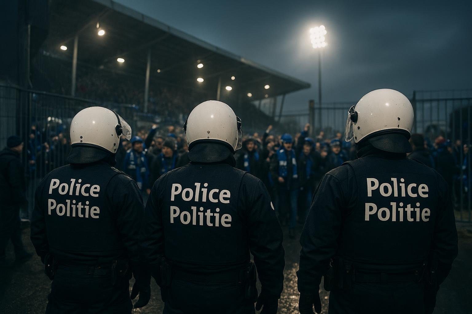 Politie in actie rond topwedstrijd Club Brugge tegen KAA Gent