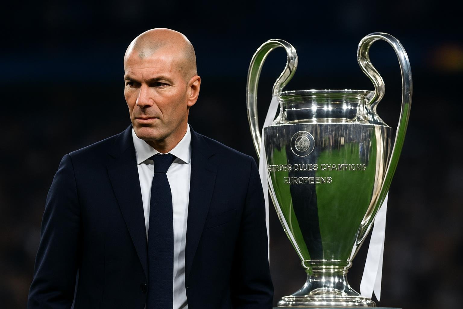 Zinedine Zidane in pak tijdens persmoment over toekomst bij Frankrijk
