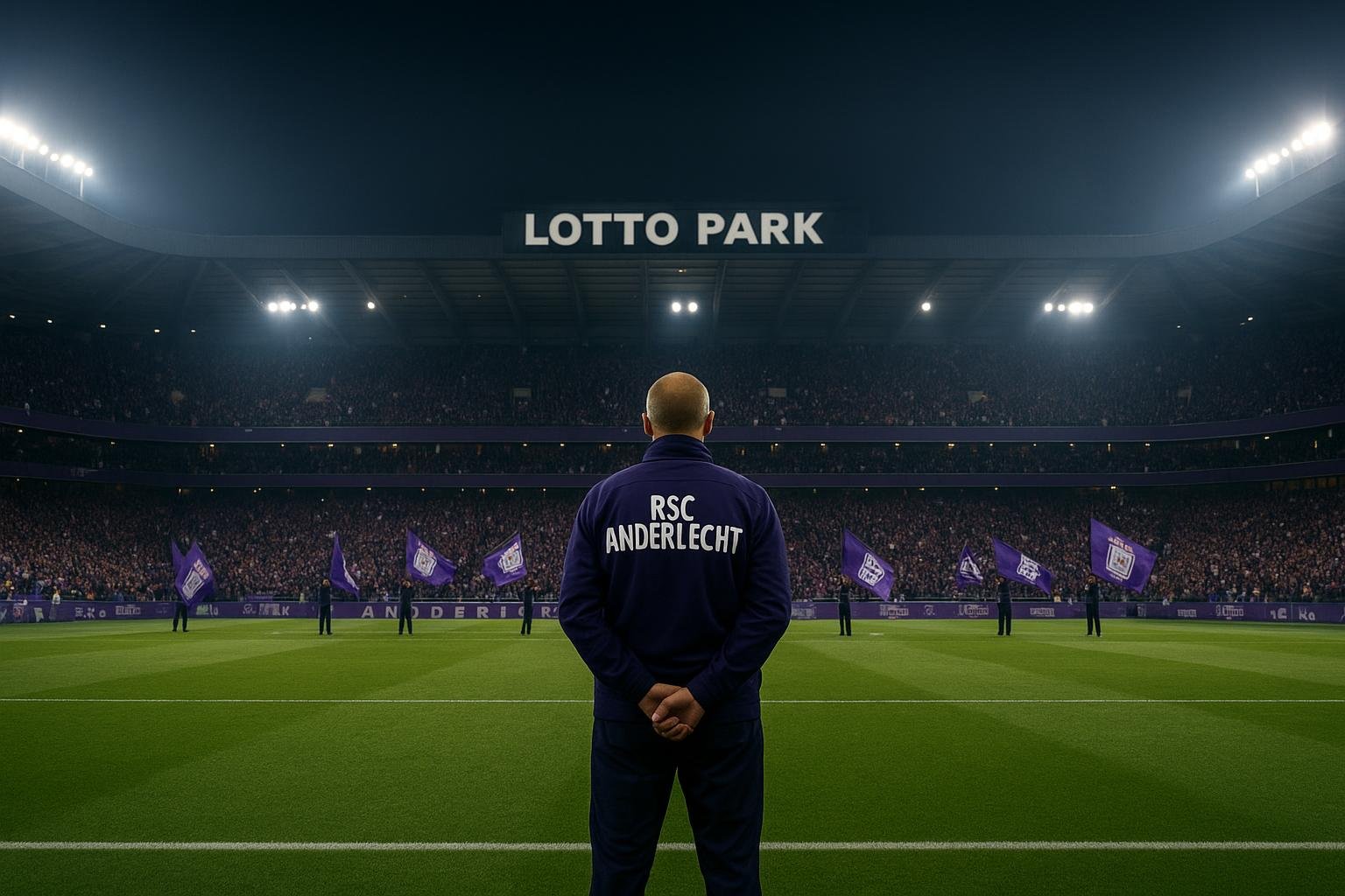 Buitenzicht op het Lotto Park, stadion van RSC Anderlecht