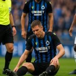 Brandon Mechele verlaat geblesseerd het veld bij Club Brugge