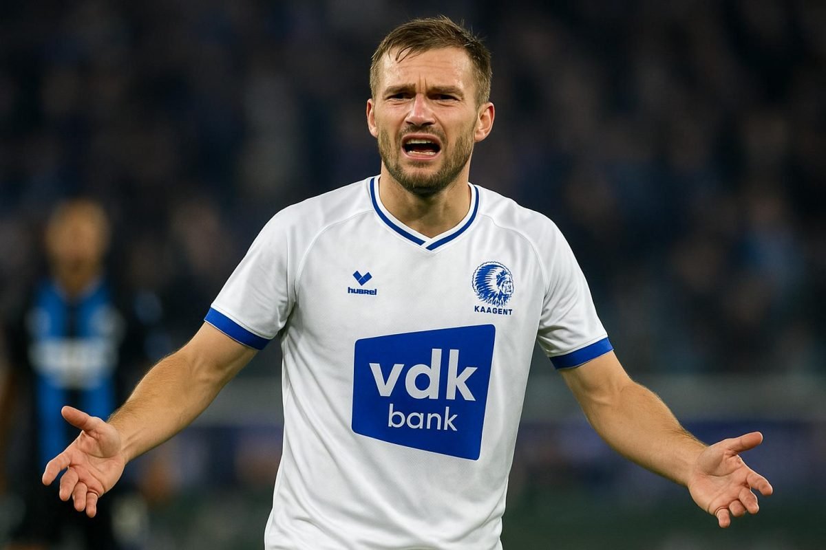 Teleurgestelde Maksim Paskotsi na verlies van KAA Gent tegen Club Brugge