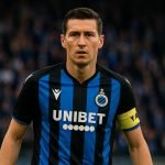 Hans Vanaken in actie voor Club Brugge tijdens duel tegen KAA Gent