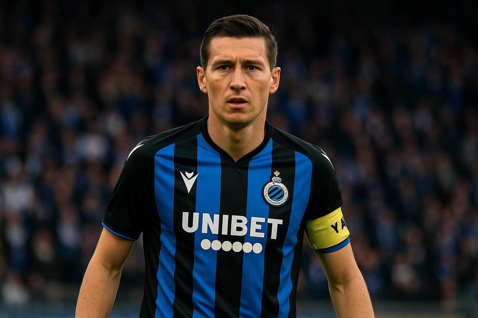 Hans Vanaken in actie voor Club Brugge tijdens duel tegen KAA Gent
