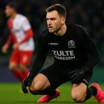 Doelman Brent Gabriël van Zulte Waregem tijdens een wedstrijd
