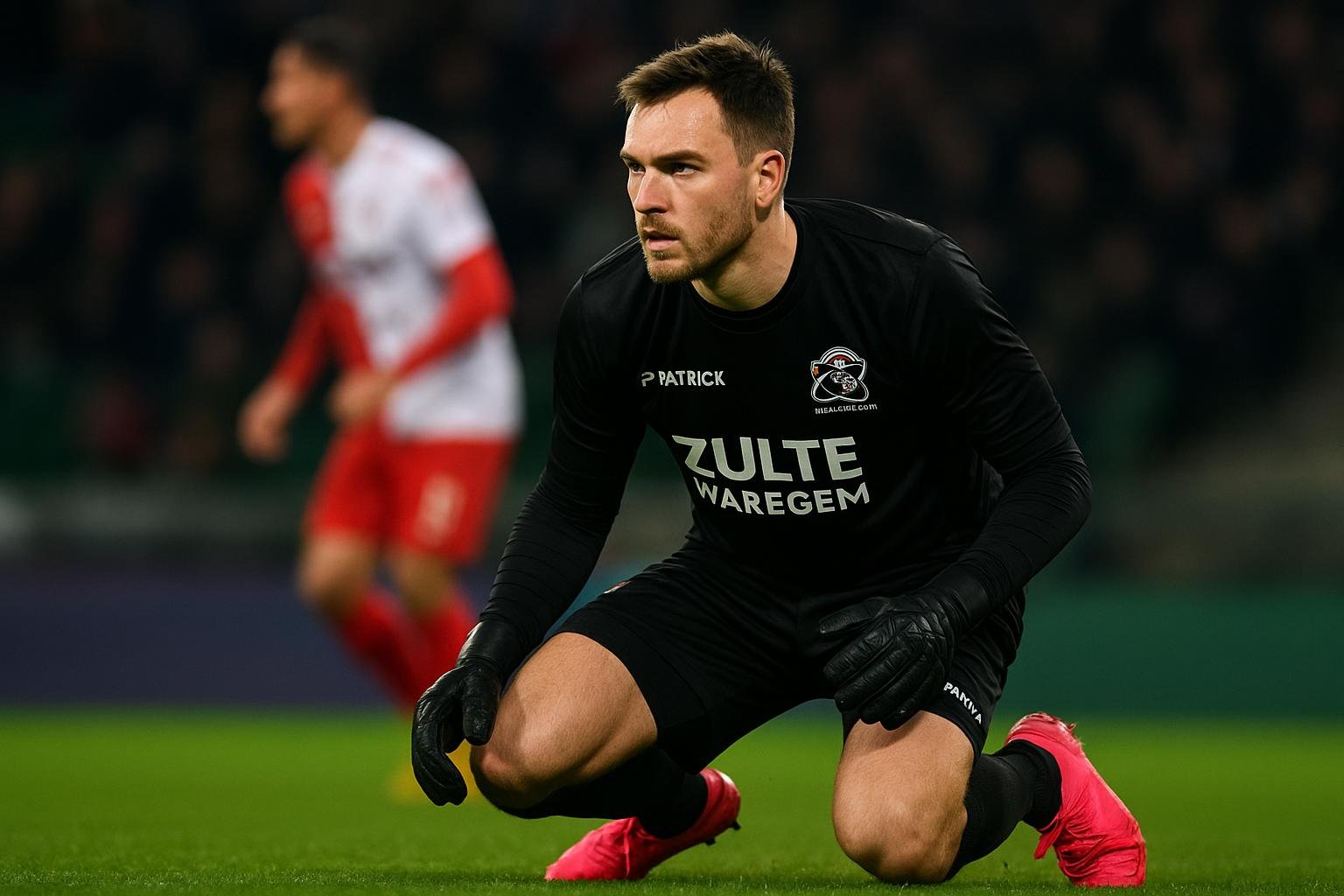 Doelman Brent Gabriël van Zulte Waregem tijdens een wedstrijd