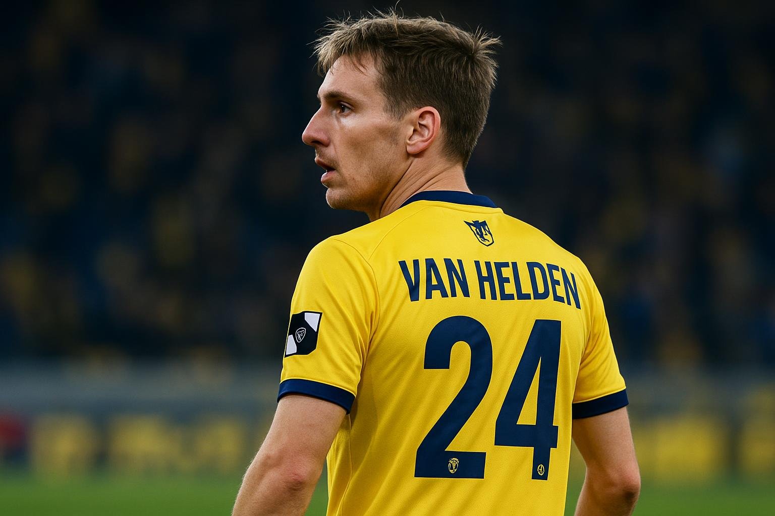 Rein Van Helden viert zijn winnende goal voor STVV tegen KV Mechelen