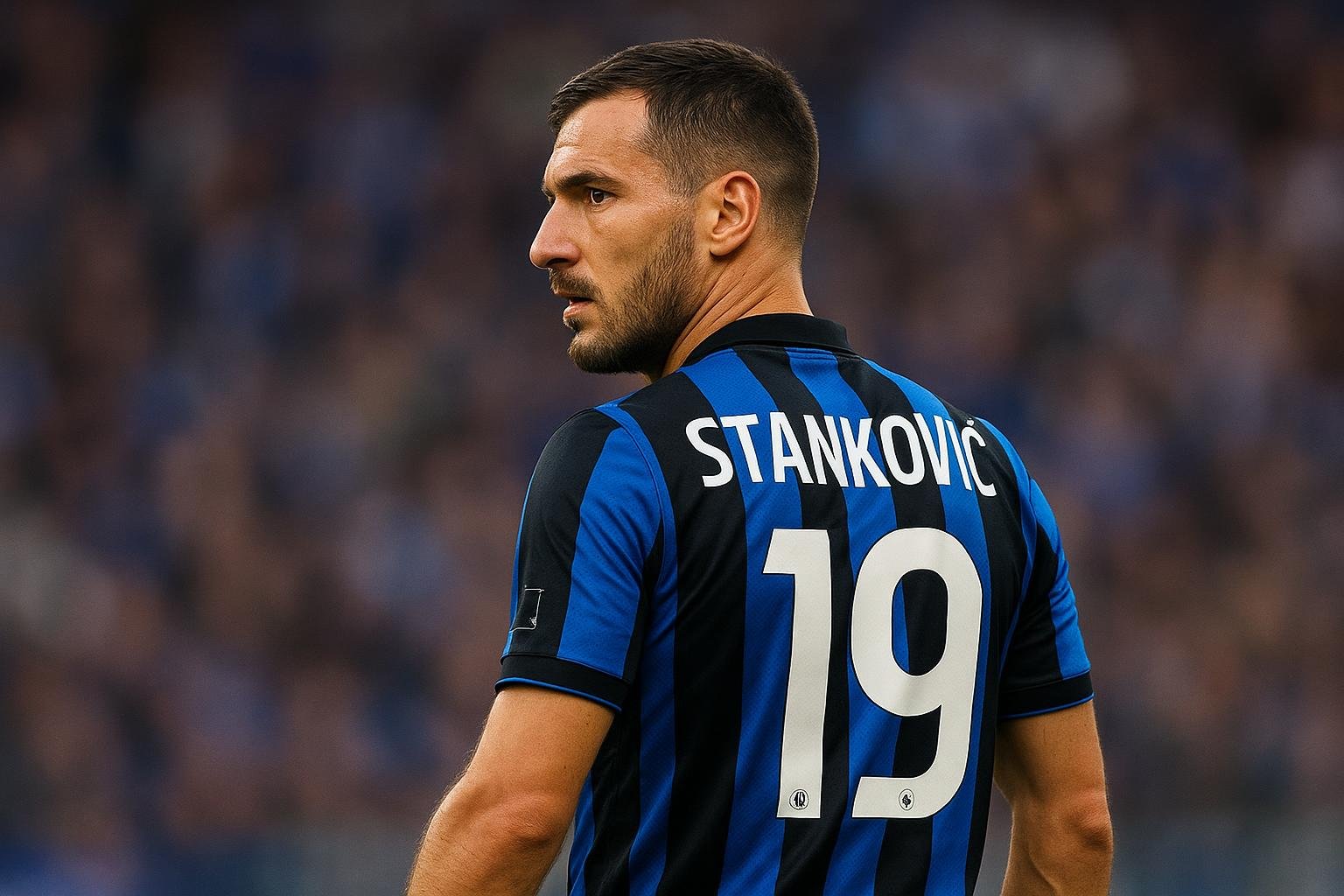 Aleksandar Stankovic in actie voor Club Brugge tijdens een wedstrijd