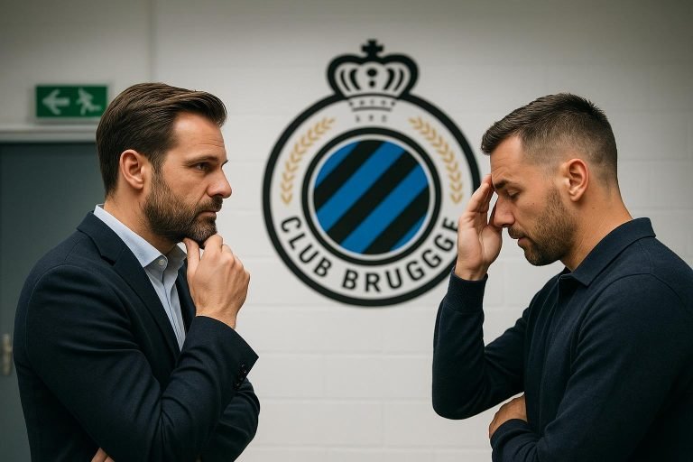 Ivan Leko gefocust langs de lijn bij Club Brugge tijdens een wedstrijd