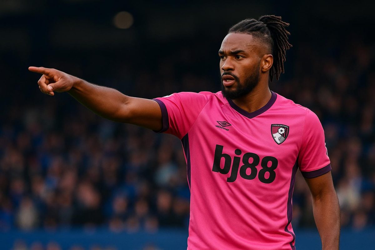 Antoine Semenyo in actie voor Bournemouth tijdens een Premier League-wedstrijd