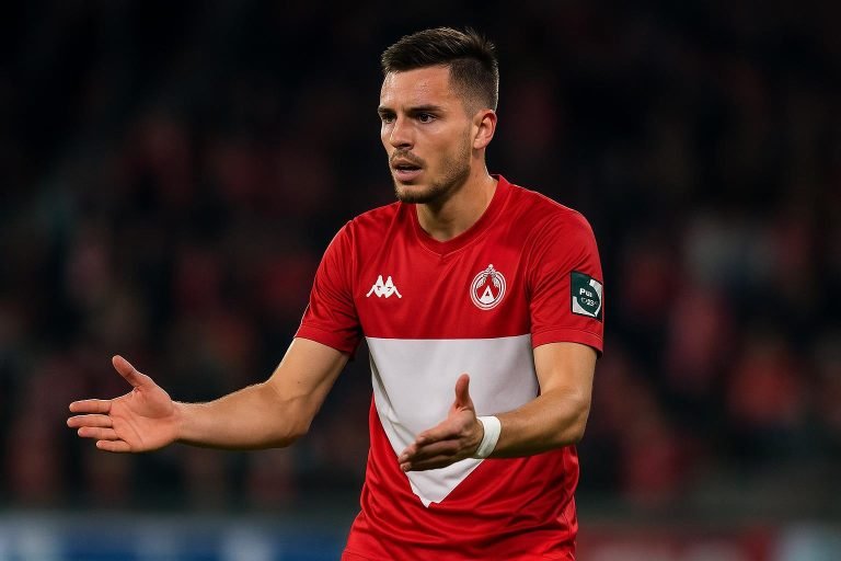Brecht Dejaegere in actie voor KV Kortrijk in de Challenger Pro League
