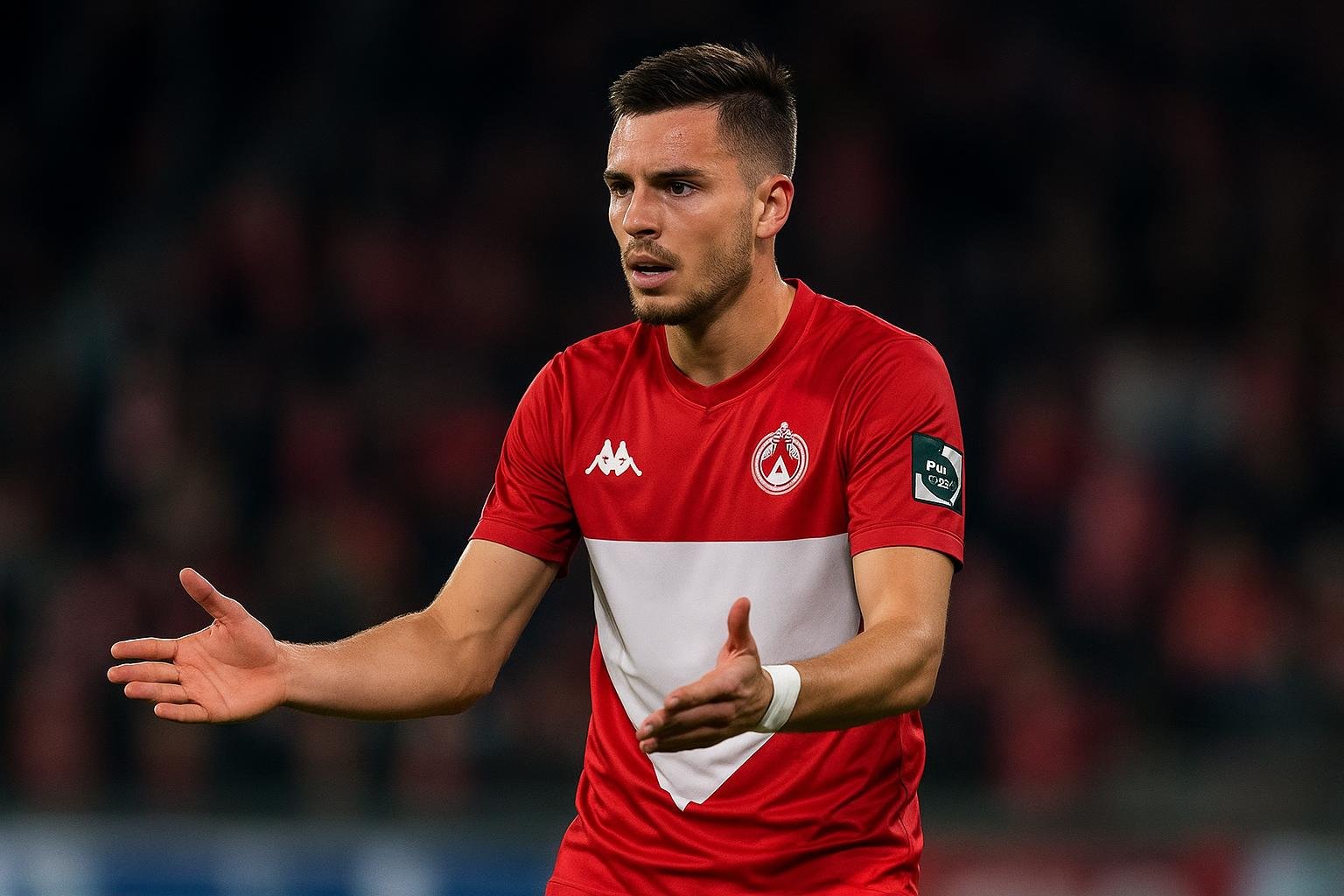 Brecht Dejaegere in actie voor KV Kortrijk in de Challenger Pro League