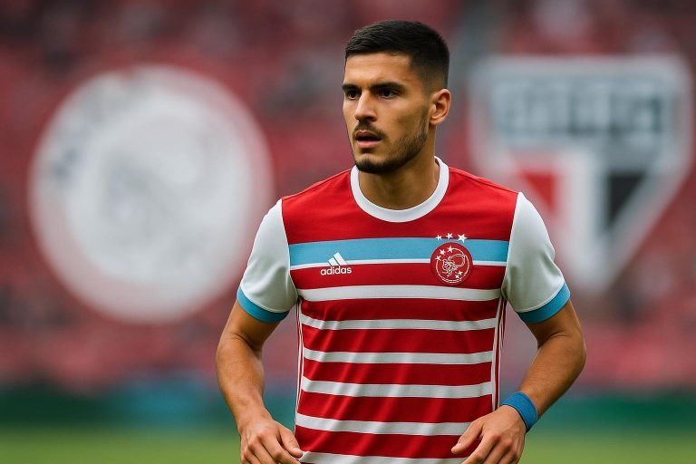 Gastón Ávila in actie als verdediger van Ajax