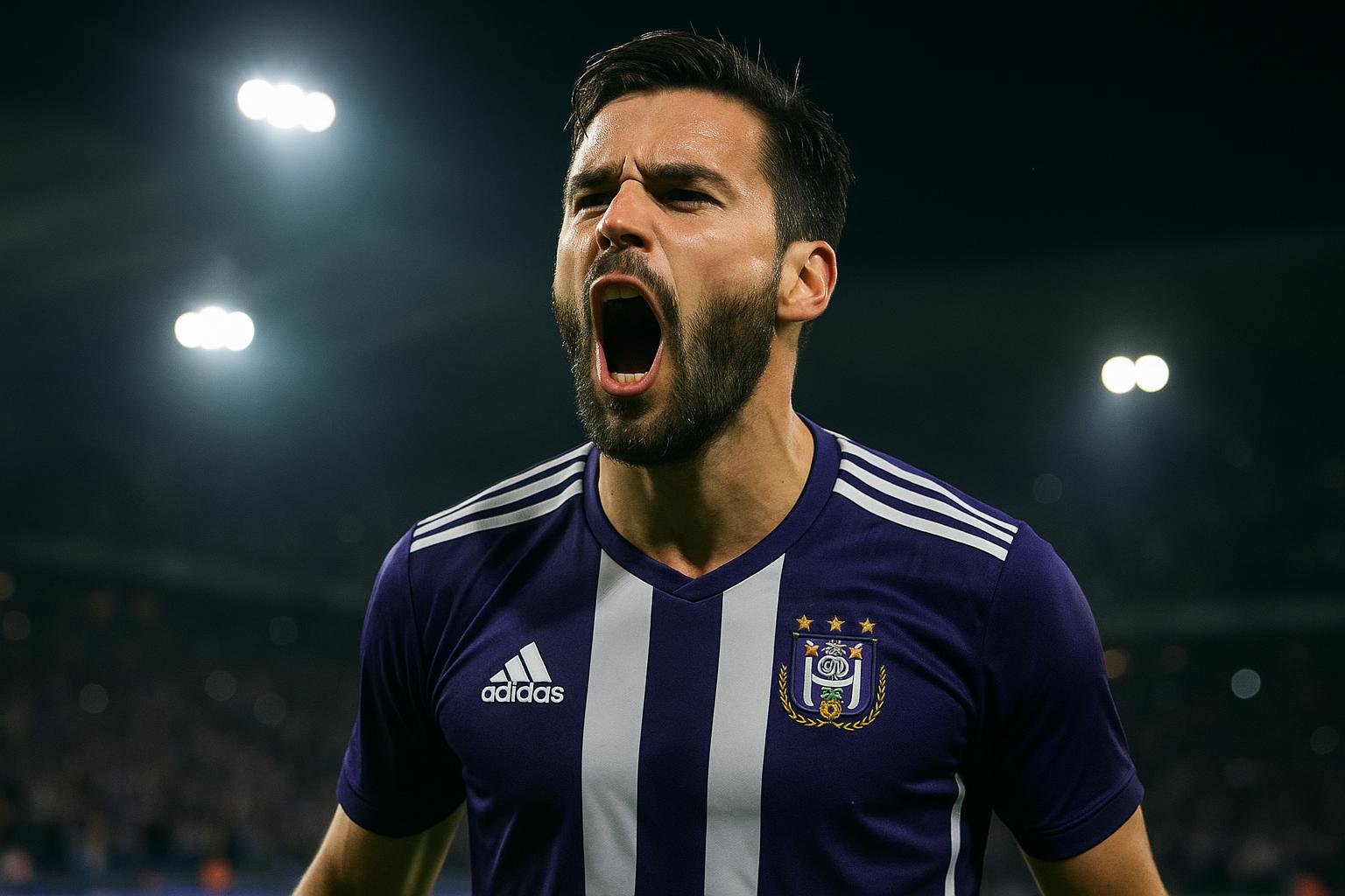 Doelman Colin Coosemans in actie voor Anderlecht tijdens een wedstrijd