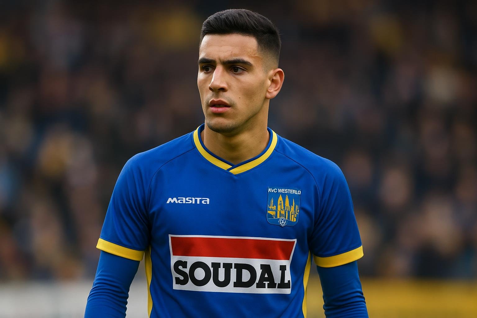 Spelers van KVC Westerlo vieren tijdens een wedstrijd