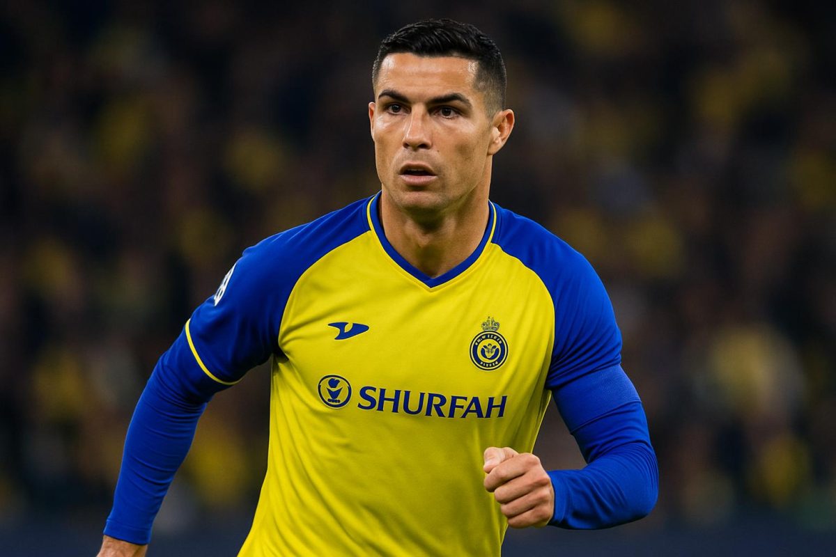 Cristiano Ronaldo in actie voor Al Nassr tijdens een wedstrijd