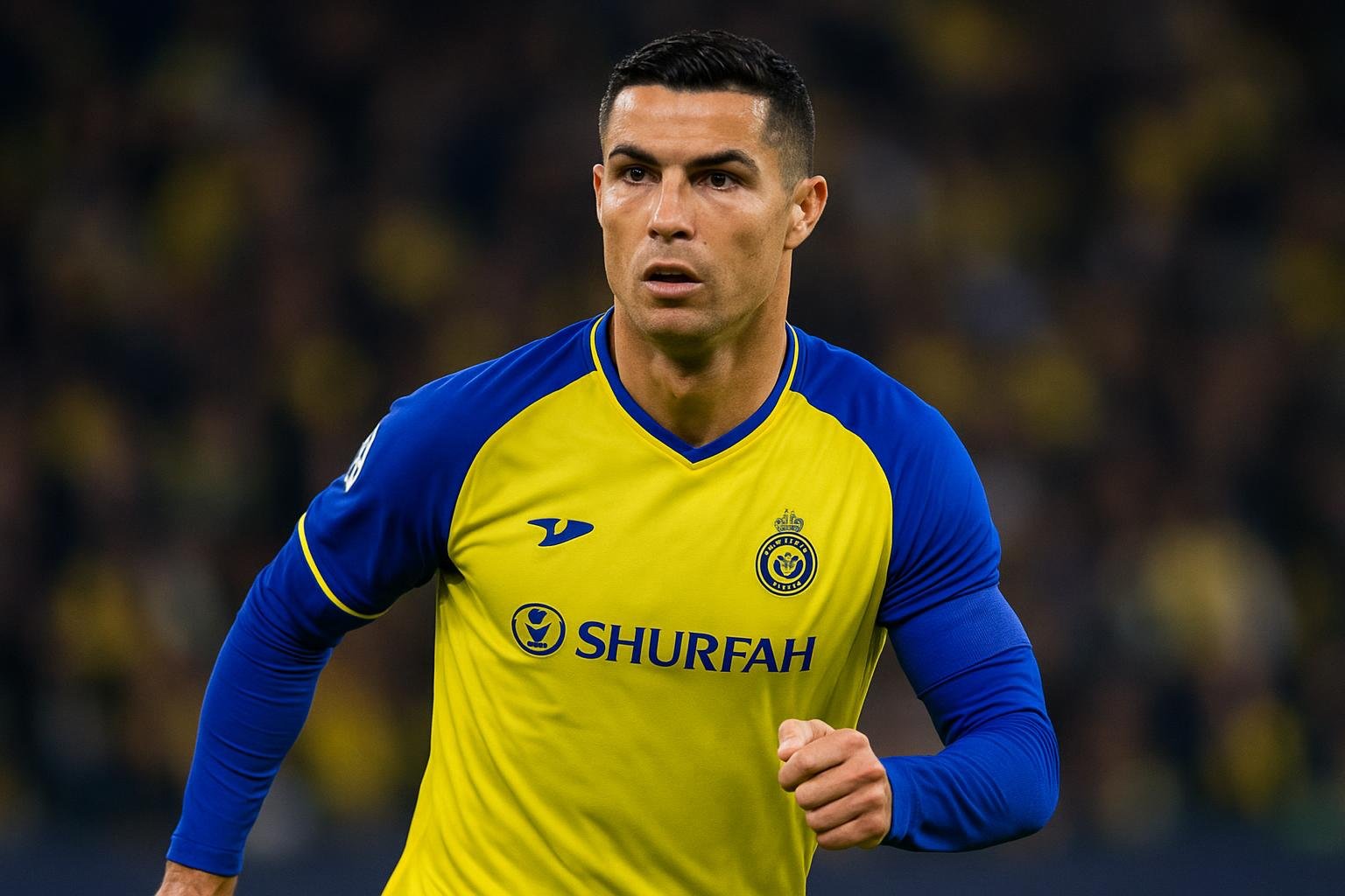 Cristiano Ronaldo in actie voor Al Nassr tijdens een wedstrijd