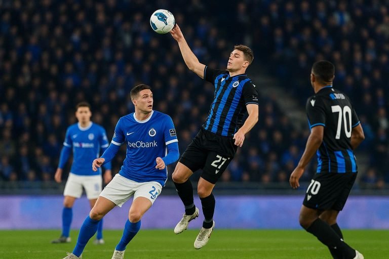 Strafschopfase in de zestien bij KRC Genk tegen Club Brugge