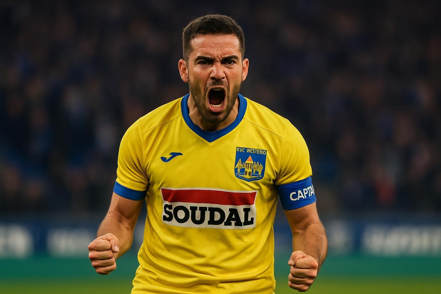 Spelmoment tijdens de competitiewedstrijd tussen KAA Gent en KVC Westerlo