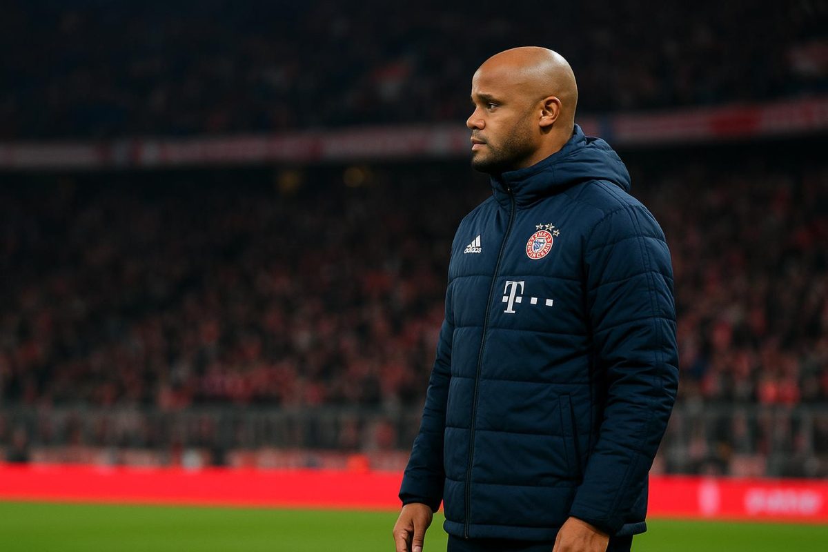 Coach van Bayern München langs de zijlijn tijdens een wedstrijd