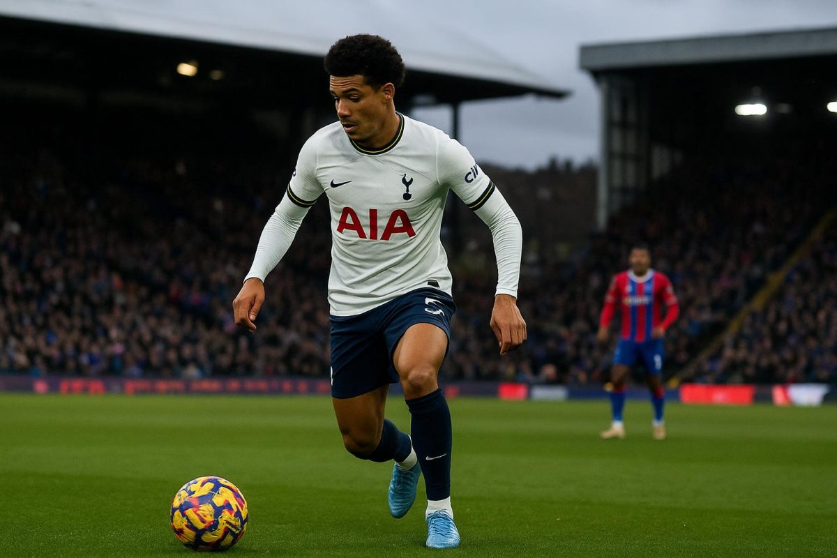 Algemene wedstrijdactie tijdens een duel van Tottenham Hotspur in een vol stadion