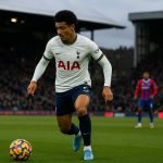 Algemene wedstrijdactie tijdens een duel van Tottenham Hotspur in een vol stadion