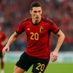 Hans Vanaken in actie voor de Rode Duivels tijdens een interland