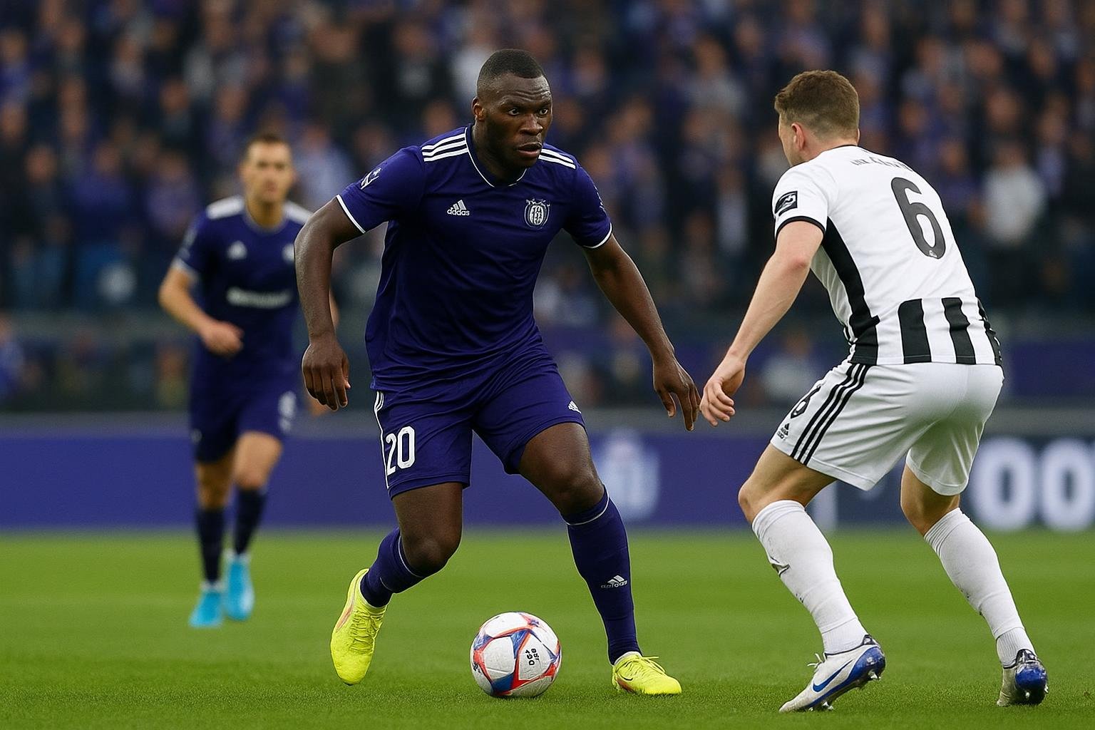 Anderlecht in actie tijdens een thuiswedstrijd in het Lotto Park
