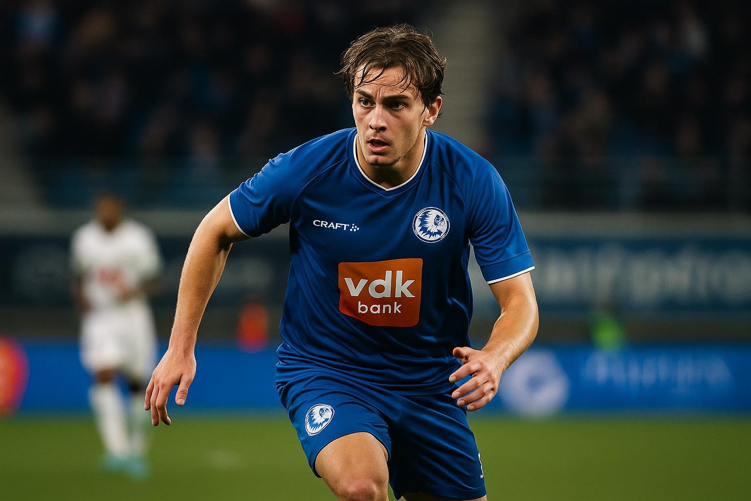 Actiebeeld van KAA Gent in het stadion tijdens een wedstrijd