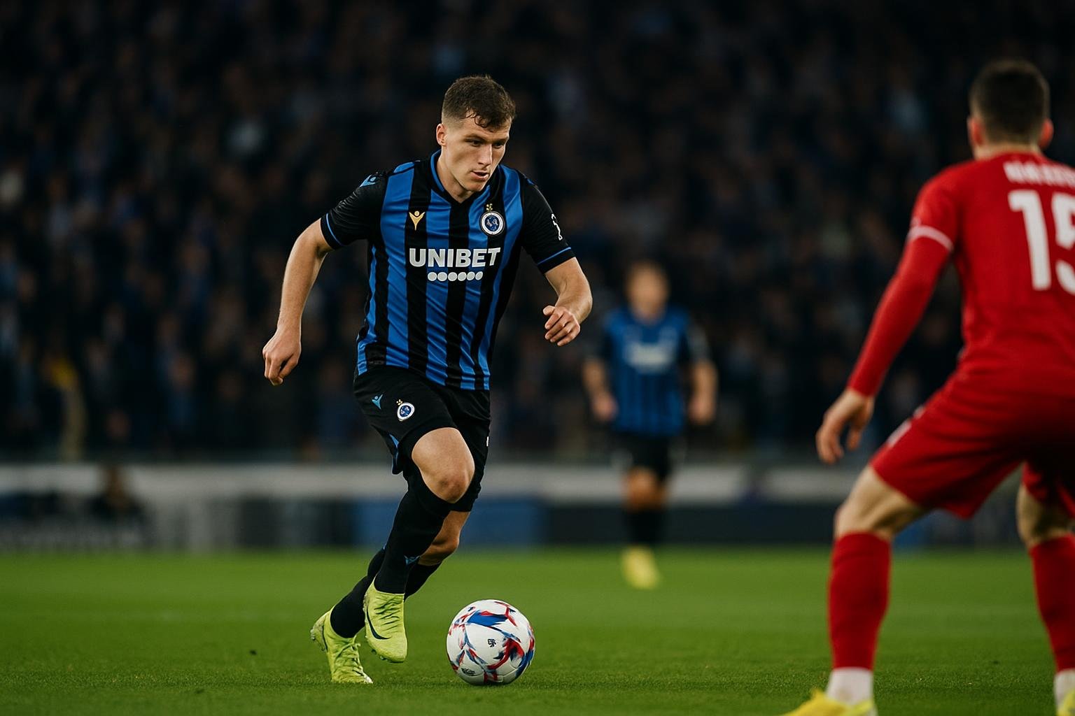 Aanval van Club Brugge tijdens een thuiswedstrijd in de Jupiler Pro League
