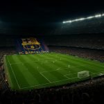 Overzicht van het stadion van FC Barcelona tijdens een wedstrijd