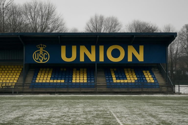 Trainingsterrein van Union Saint-Gilloise tijdens de winterperiode