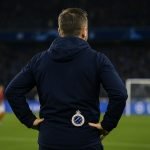 Nicky Hayen langs de zijlijn tijdens een wedstrijd van Club Brugge